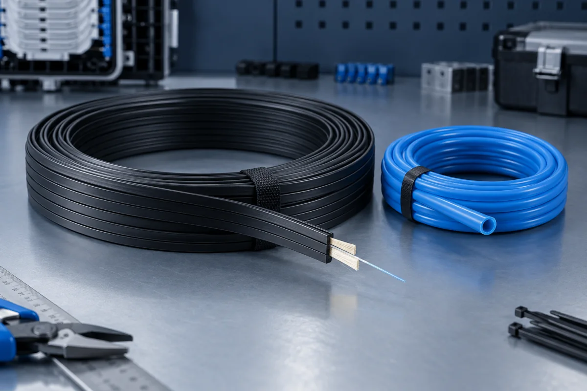 FTTH drop cable and microduct